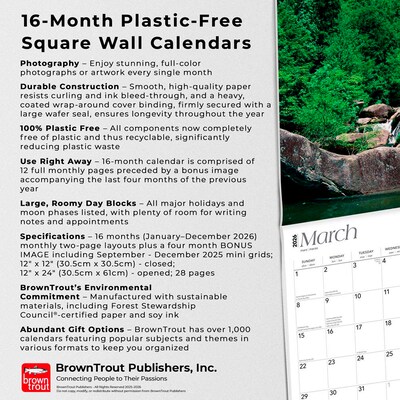 2026 BrownTrout South Carolina Wild & Scenic 12" x 12" Monthly Wall Calendar (9798330705658)