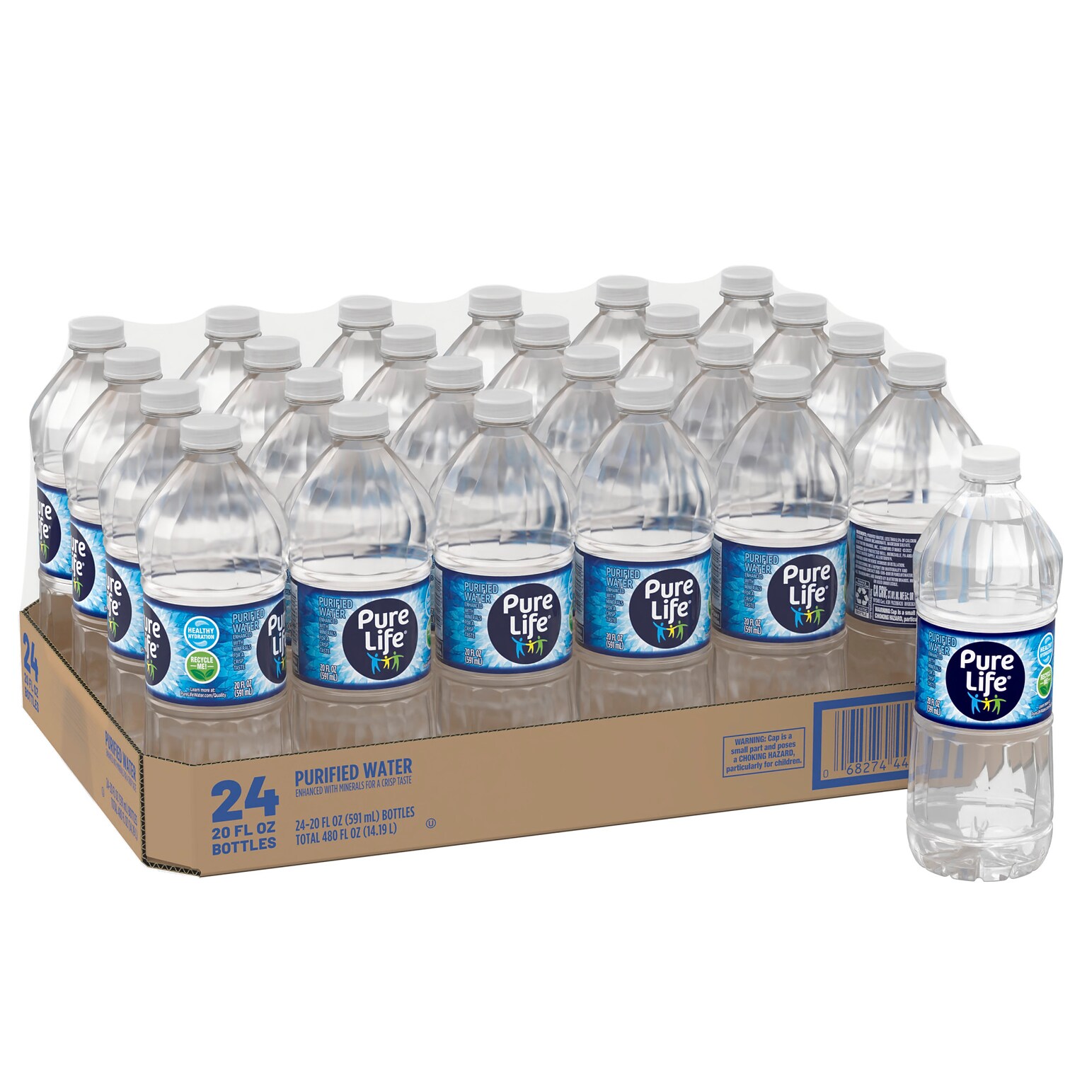 Pure Life Purified Water, 20 oz., 24/Carton (12255068)