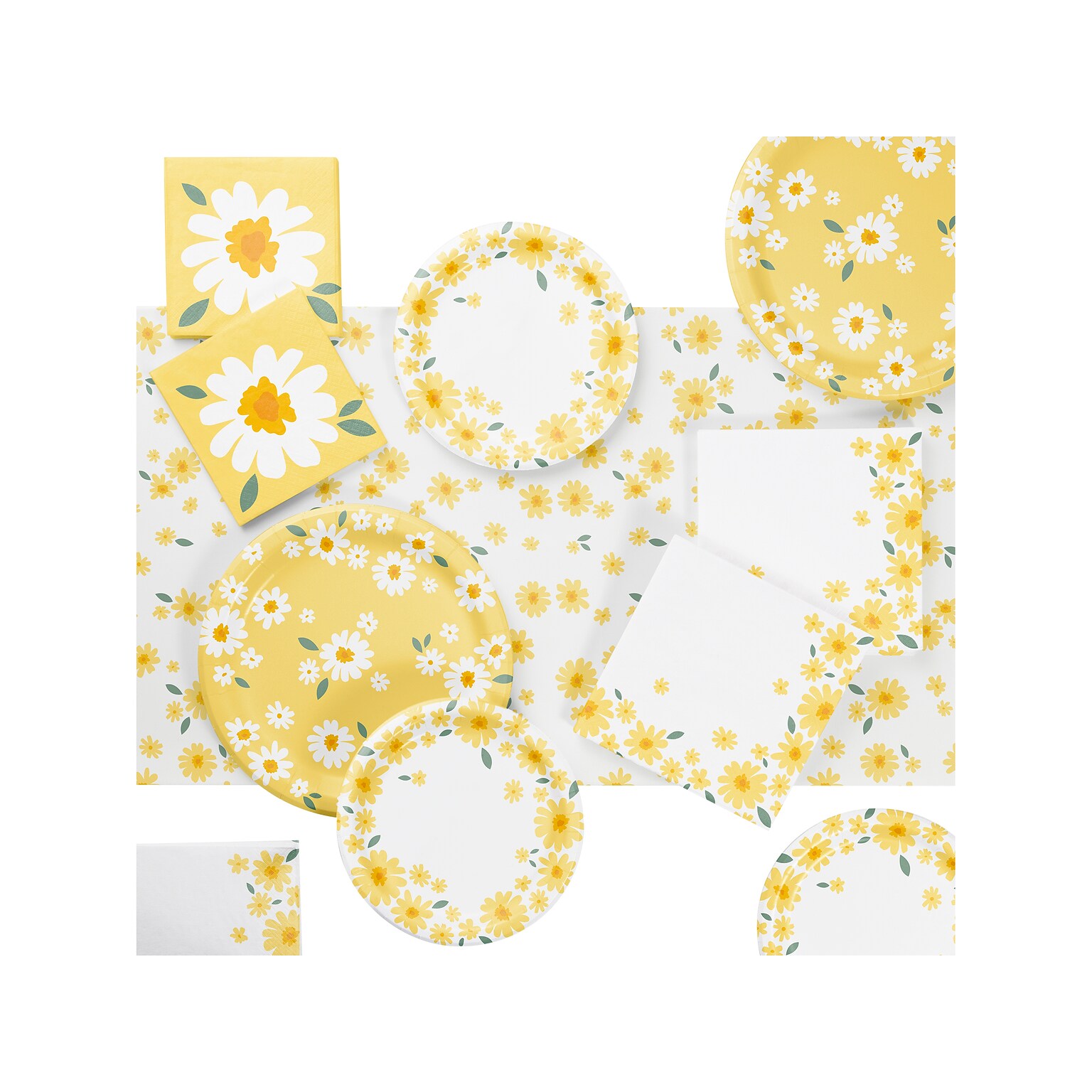 Creative Converting Sweet Daisy Tableware Kit, Yellow/White (DTC9128E2A)