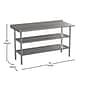 Flash Furniture Stainless Steel Worktable, 60" x 24" (NHWTGU2460BSP)