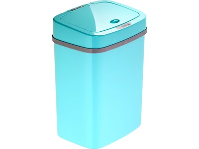 Nine Stars Plastic Sensor Trash Can, 3.2-Gallon, Teal Blue (DZT-12-5TB)