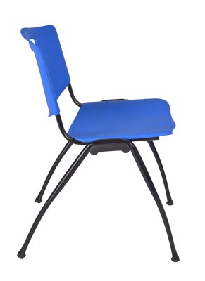 Regency Kobe 48" Flip Top Mobile Cherry Training Table & 2 'M' Stack Chairs, Blue (MKFT4824CH47BE)