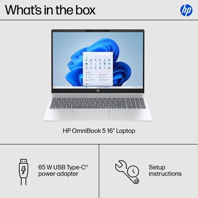 HP Omni Book 5 16" 2K Laptop, Intel Core i5-1334U, 8GB RAM, 512GB SSD, Backlit Keyboard, +19.25 hours battery, Windows 11 Home
