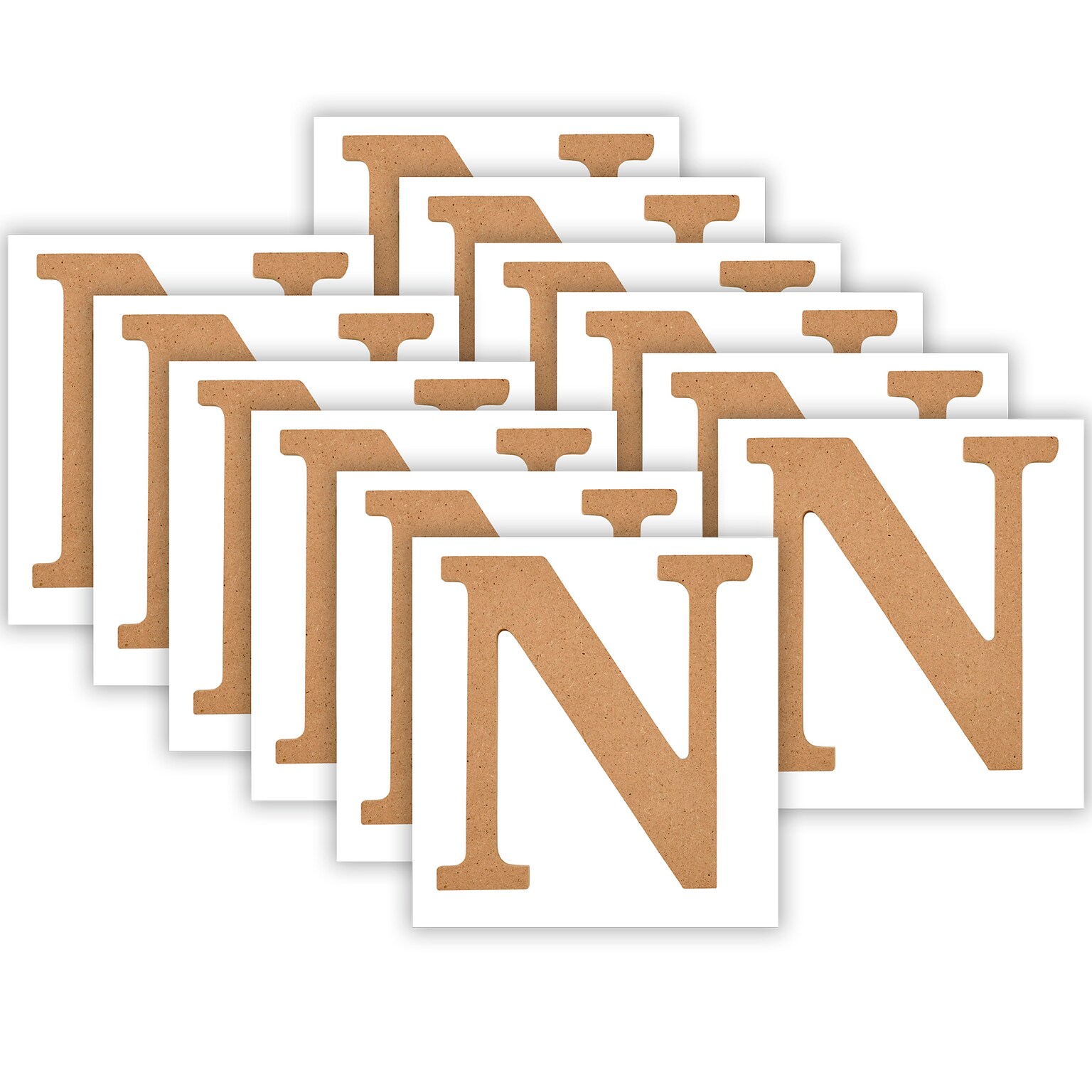 Plaid MDF Letters, 5, Brown Oxide, 12/Pack (PDE63567-12)