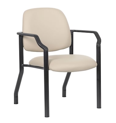 Boss Office Products Bariatric Vinyl Guest Chair, 300 lb. Capacity, Beige (B9591AM-BG)