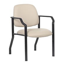 Boss Office Products Bariatric Vinyl Guest Chair, 300 lb. Capacity, Beige (B9591AM-BG)