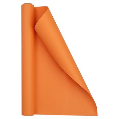 JAM Paper Short Mini Roll Wrapping Paper, 26.3 sq. ft., Orange, 2/Pack(277013533263a)