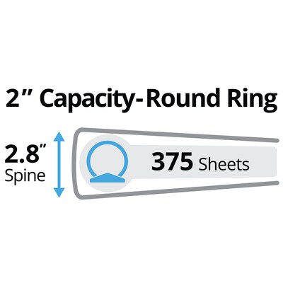 Avery Heavy Duty 2 3-Ring Non-View Binders, Black (AVE06401)