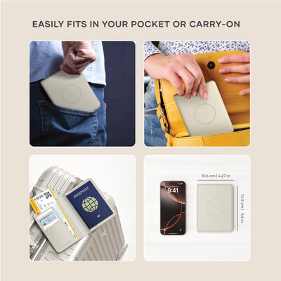 Satechi Vegan-Leather FindAll Passport Cover, Sand (ST-VPCW)