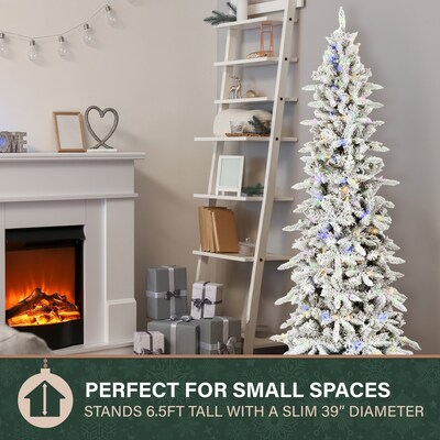 Fraser Hill Farm 6.5' Pre-Lit Artificial Christmas Trees, 450 Lights (FFMPS065-6SN)