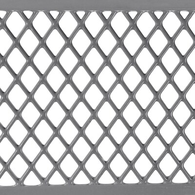 Global Industrial 6' Outdoor Steel Flat Bench, Expanded Metal, Gray (277156GY)