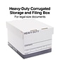 Staples Triple Wall Heavy Duty File Box, Lift Off Lid, Letter/Legal, White/Gray, 12/Carton (TR59220)