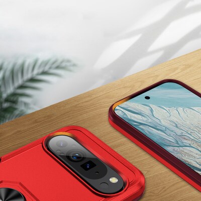 SaharaCase Raider Phone Case for Google Pixel 9 Pro XL, Shock Absorbing, Viper Red (CP00611)