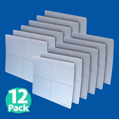 Flipside Double Sided Magnetic Dry-Erase Mobile Whiteboard, 9" x 12", 12/Pack (FLP11002)