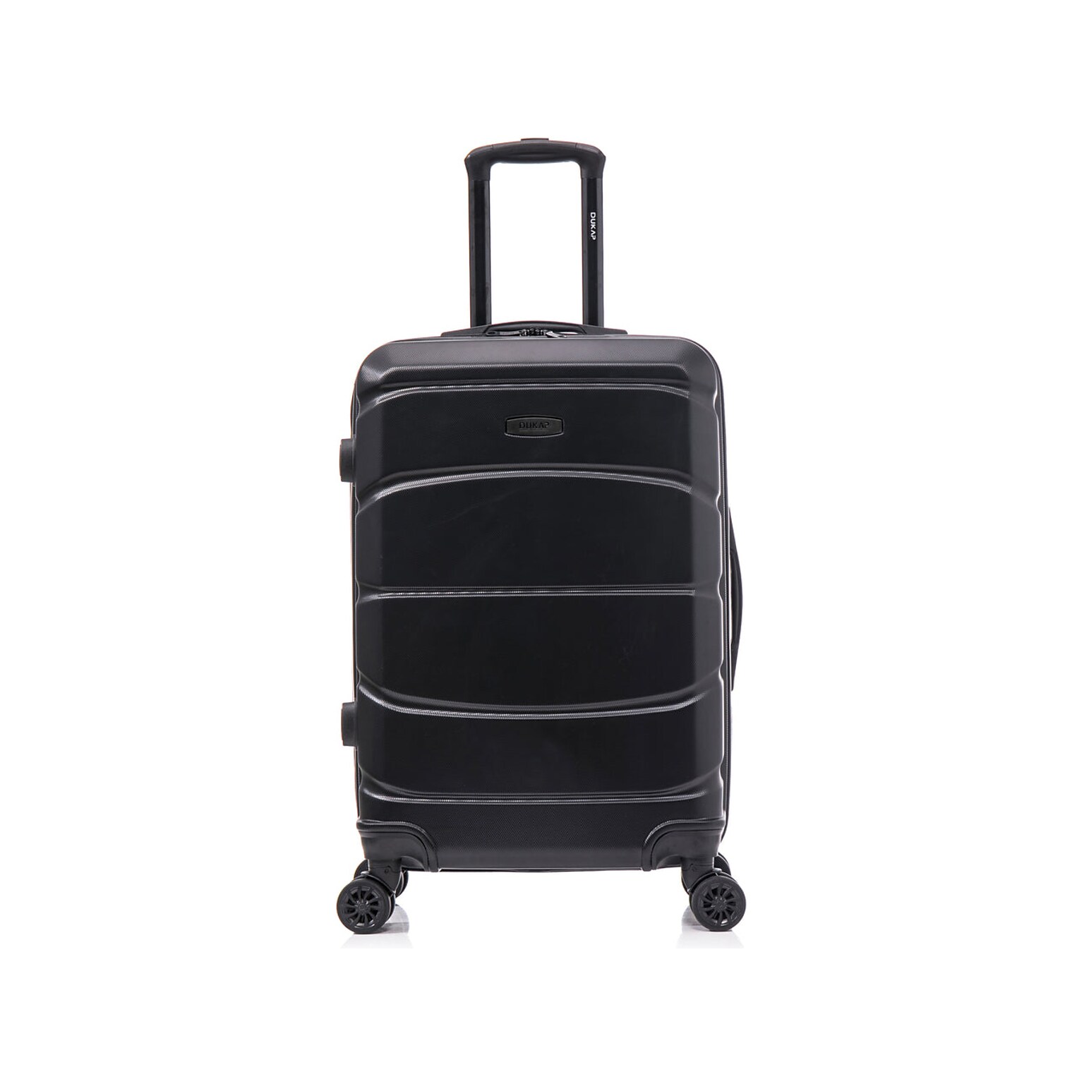 DUKAP Sense 24 Hardside Suitcase, 4-Wheeled Spinner, TSA Checkpoint Friendly, Black (DKSEN00M-BLK)