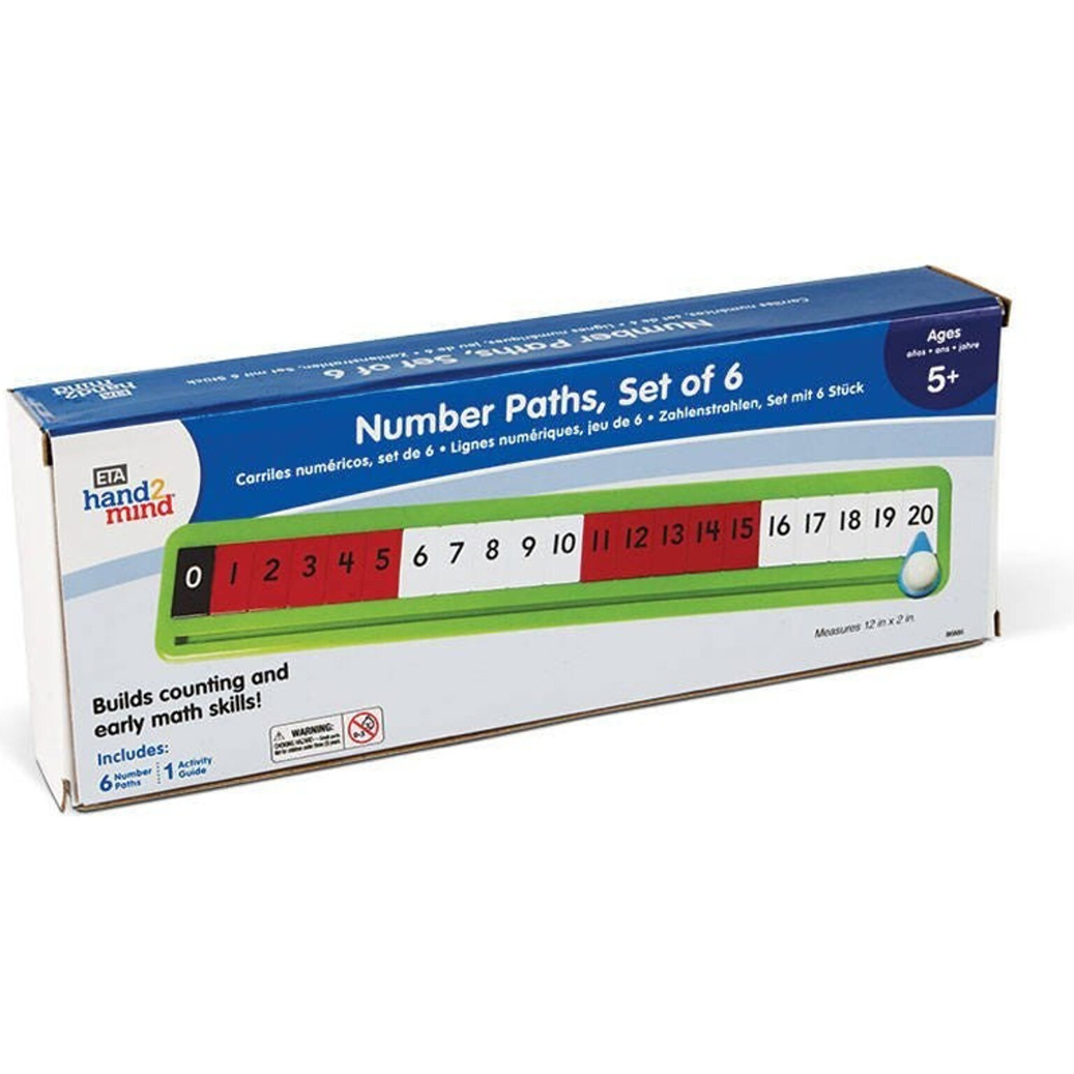 hand2mind Number Path, Multicolor, 6/Set (86885)