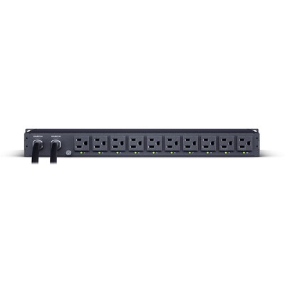 CyberPower 100-120 Switched Power Distribution Unit, 10-Outlet, 1U Rack Mount, Black (PDU44001)