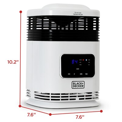 Black & Decker 1500-Watt Portable Ceramic Electric Heater, White (BH1607)