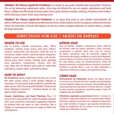 OdoBan Professional Air Freshener, Cherry Scent, 1 Gallon (977362-G4)