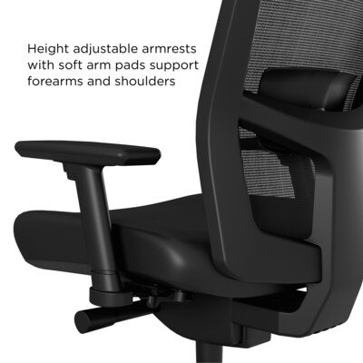 Union & Scale™ Workplace2.0™ 500 Series Vinyl and Mesh Task Chair, Black (51974)