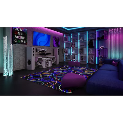 Joy Carpets Looped Nylon 6' x 9' Machine Tufted Rug, Fluorescent (450Q)