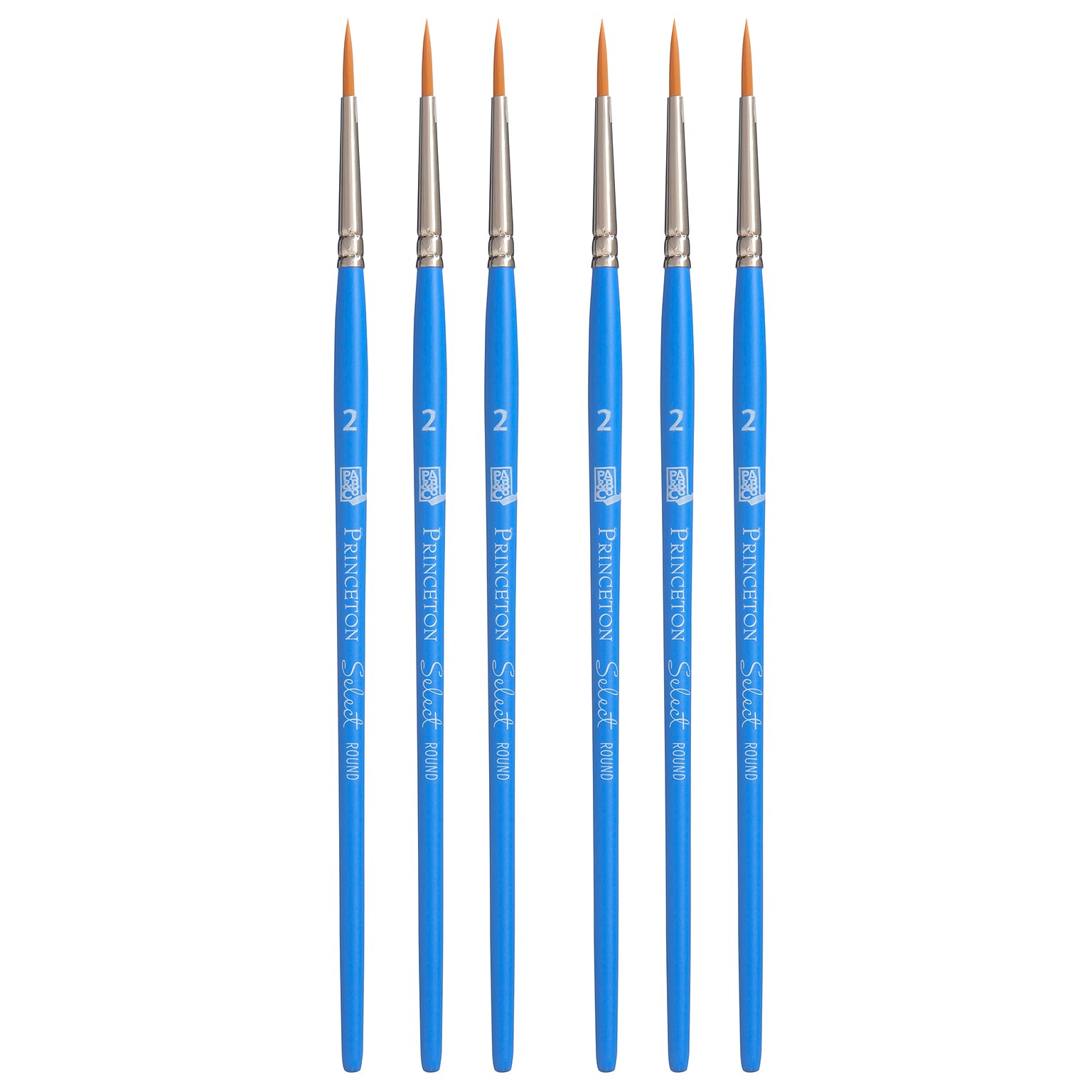 Princeton Select Artiste Mixed Media Synthetic Round Brush, 6/Pack (PBXP3750R2-6)