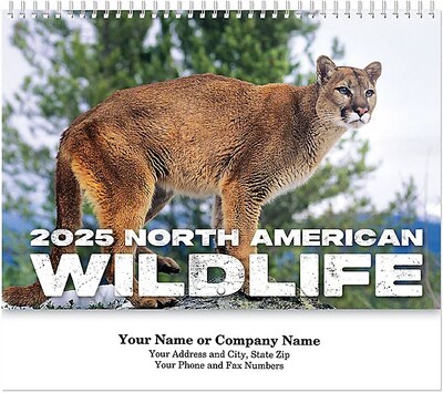 Custom North America Wildlife Spiral Wall Calendar