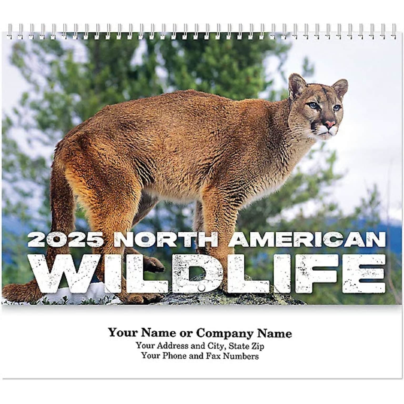 Custom North America Wildlife Spiral Wall Calendar