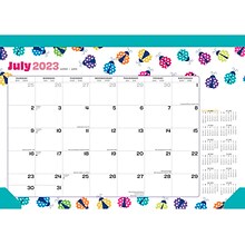 2023-2024 BrownTrout Ladybug Party 15.5 x 11 Academic & Calendar Monthly Desk Pad Calendar (978197