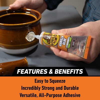 Gorilla Gel Craft Glue, 1.75 oz., Crystal Clear (113455)