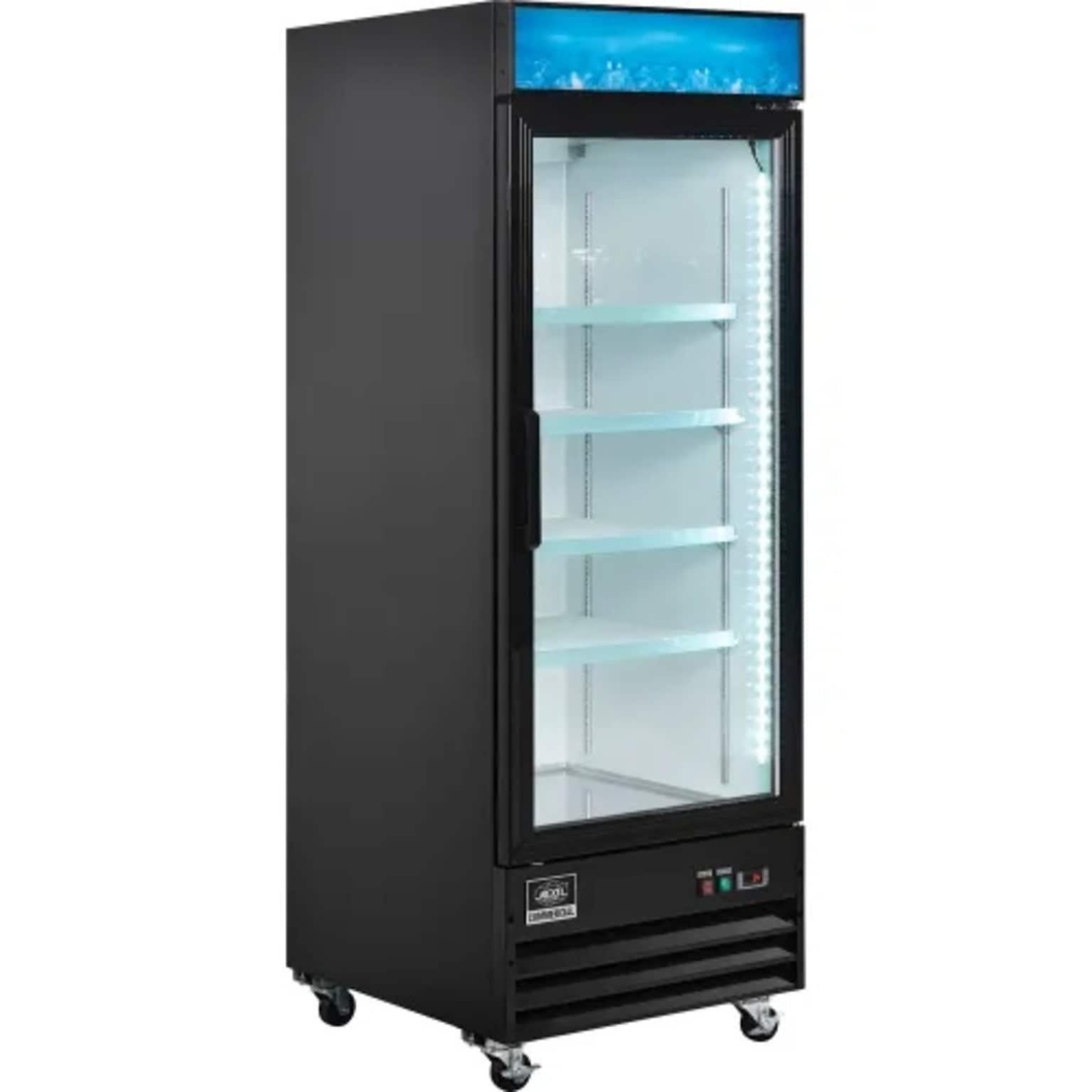 Global Industrial Nexel Merchandiser Refrigerator, 1 Glass Door, 23 Cu. Ft. (243005)