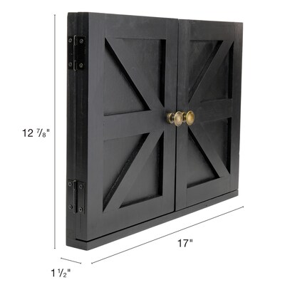 Excello Global Products Barndoor Picture Frame with Chalkboard, Black (EGP-HD-0413B)