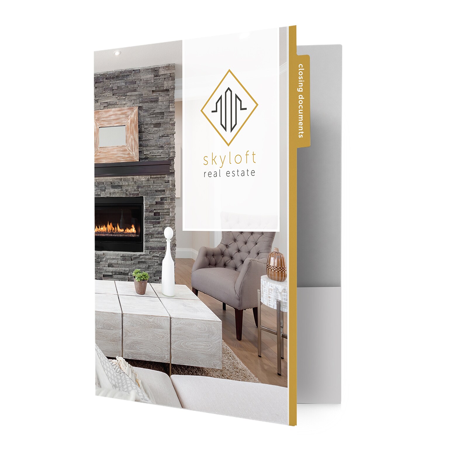 Custom Full Color Top Tab File Folder with Two Pockets, 100# Cougar White Smooth Stock, 50/Pack