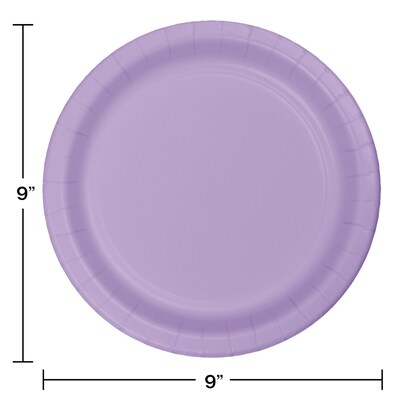 Creative Converting Touch of Color Paper Plates, Luscious Lavender Purple, 240/Carton (47193B)
