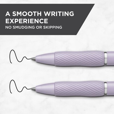 Sharpie® S-Gel, Gel Pens, Medium Point (0.7mm), Violet Barrel, Black Ink, 4 Count, (2195670)