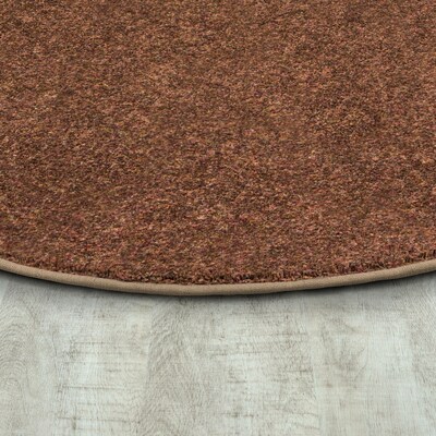 Joy Carpets Endurance Polyester 6 x 9 Oval Machine Tufted Rug, Brown (80QQ-10)