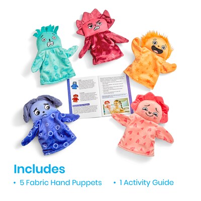 hand2mind Feelings Family Hand Puppets, Assorted Colors (97394)