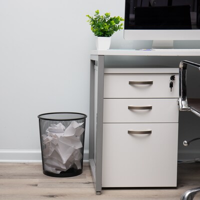 Mind Reader Metal Mesh Trash Can, 4.4 Gallon, Black (1CIRGA-BLK)