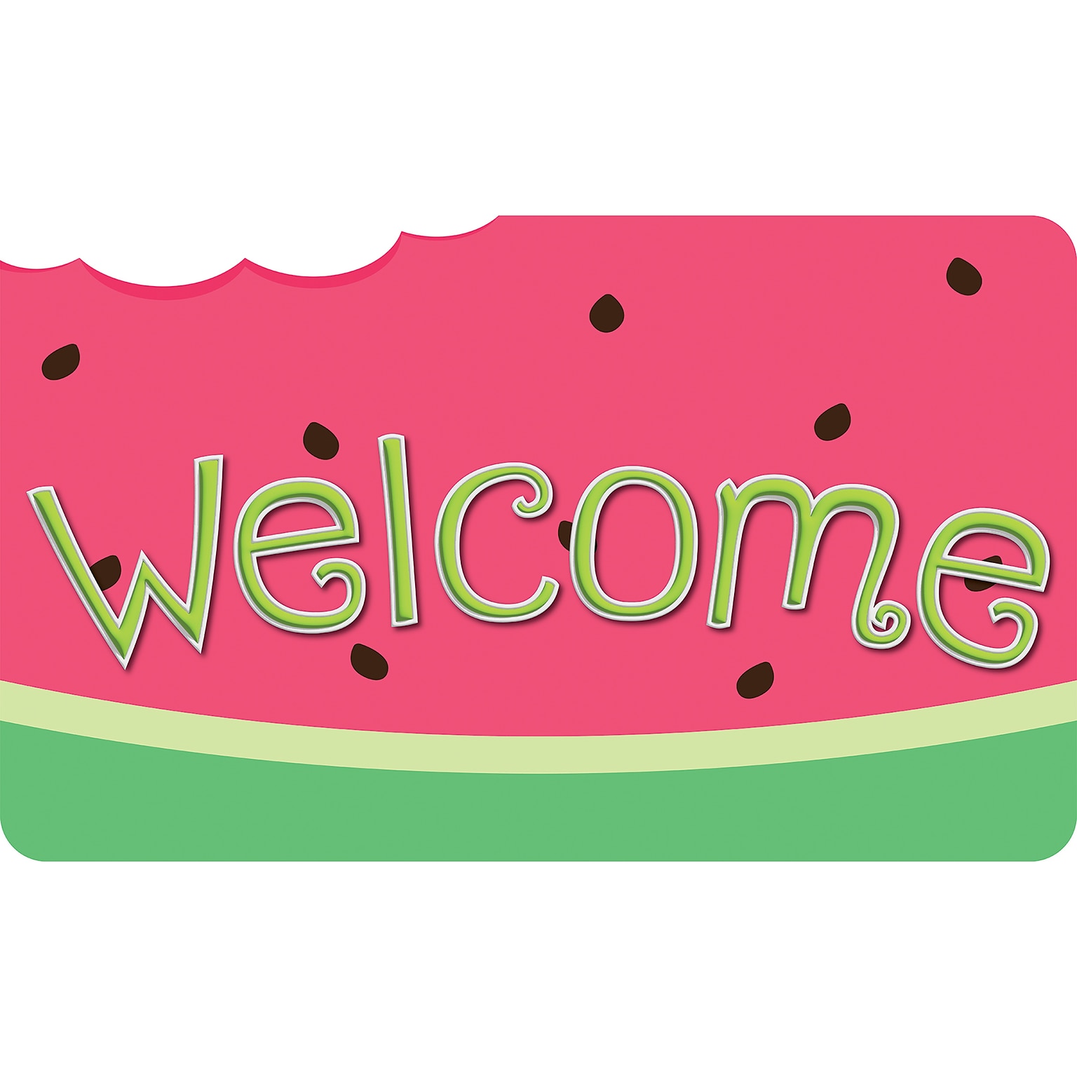 Ashley Productions The Original Fun Mat, Welcome Mat, 18 x 30, Watermelon Welcome (ASH91311)