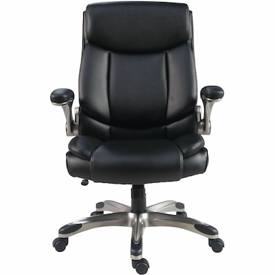 Lorell Sera Polyurethane Swivel Manager Chair, Black (LLR63271)