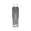 Lexar JumpDrive D400 Dual 64GB USB 3.1 Flash Drive, Titanium (LJDD400-64G-BNU)