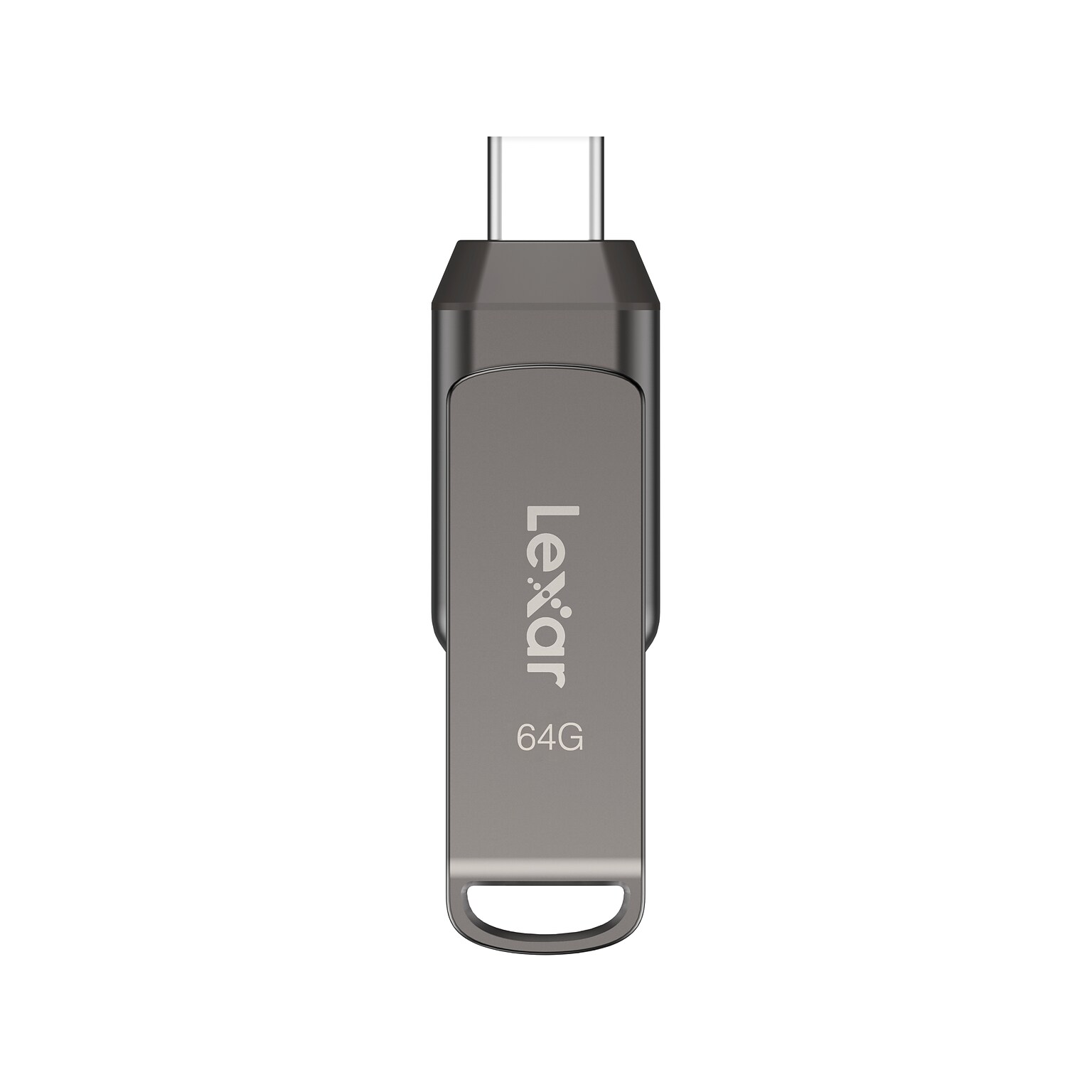 Lexar JumpDrive D400 Dual 64GB USB 3.1 Flash Drive, Titanium (LJDD400-64G-BNU)