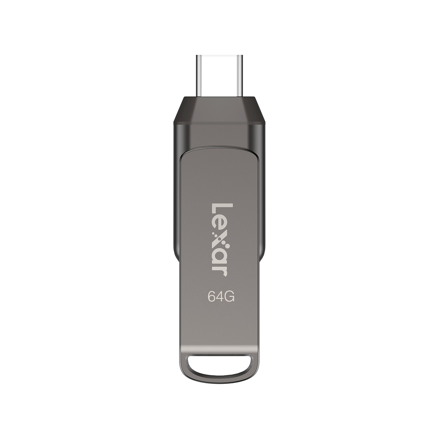 Lexar JumpDrive D400 Dual 64GB USB 3.1 Flash Drive, Titanium (LJDD400-64G-BNU)