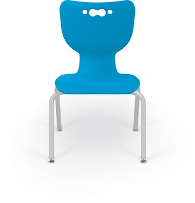 MooreCo 14" Hierarchy Student Chair with 4 Legs, Blue/Platinum Base (703673562041)