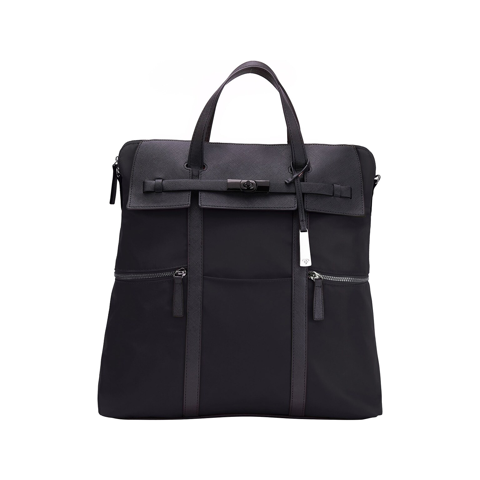 Francine Collection Highline Convertible Laptop Cross-body Backpack/Tote, Black (FWB14BLKHI)