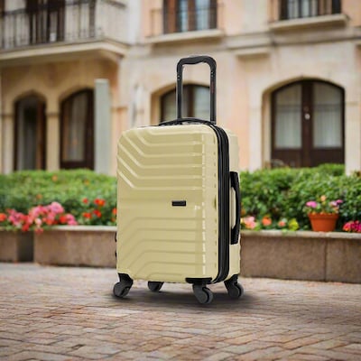 InUSA Aurum 21.65 Hardside Suitcase, 4-Wheeled Spinner, TSA Checkpoint Friendly, Champagne (IUAUR00S-CHA)