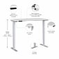 Bush Business Furniture Move 40 Series 28''-48'' Adjustable Standing Desk, White/Cool Gray Metallic (M4S7230WHSK)