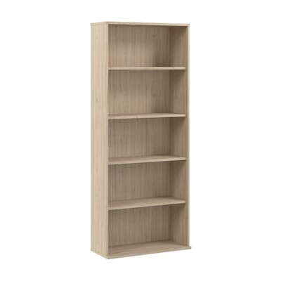 Bush Business Furniture Hustle Tall 5 Shelf Bookcase, Natural Elm (HUB230NE)