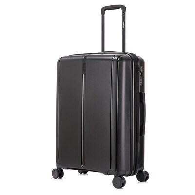 DUKAP Airley 25.79 Hardside Suitcase, 4-Wheeled Spinner, TSA Checkpoint Friendly, Black (DKAIR00M-BLK)