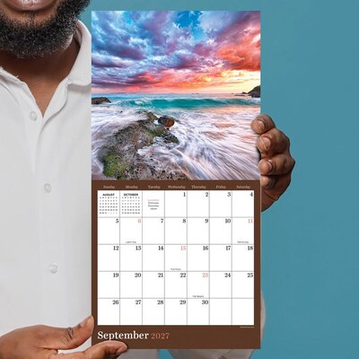 2027 TF Publishing Sunsets 7" x 7" Monthly Wall Calendar, Multicolored (27-2011)